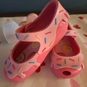 Mini Melissa Donut Shoes pink todlder size 8